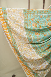 Teal HBP Cotton Saree - SRTCS3410