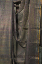 Blue-Gold Tissue Tussar Silk Saree - SRBGMTTSS603