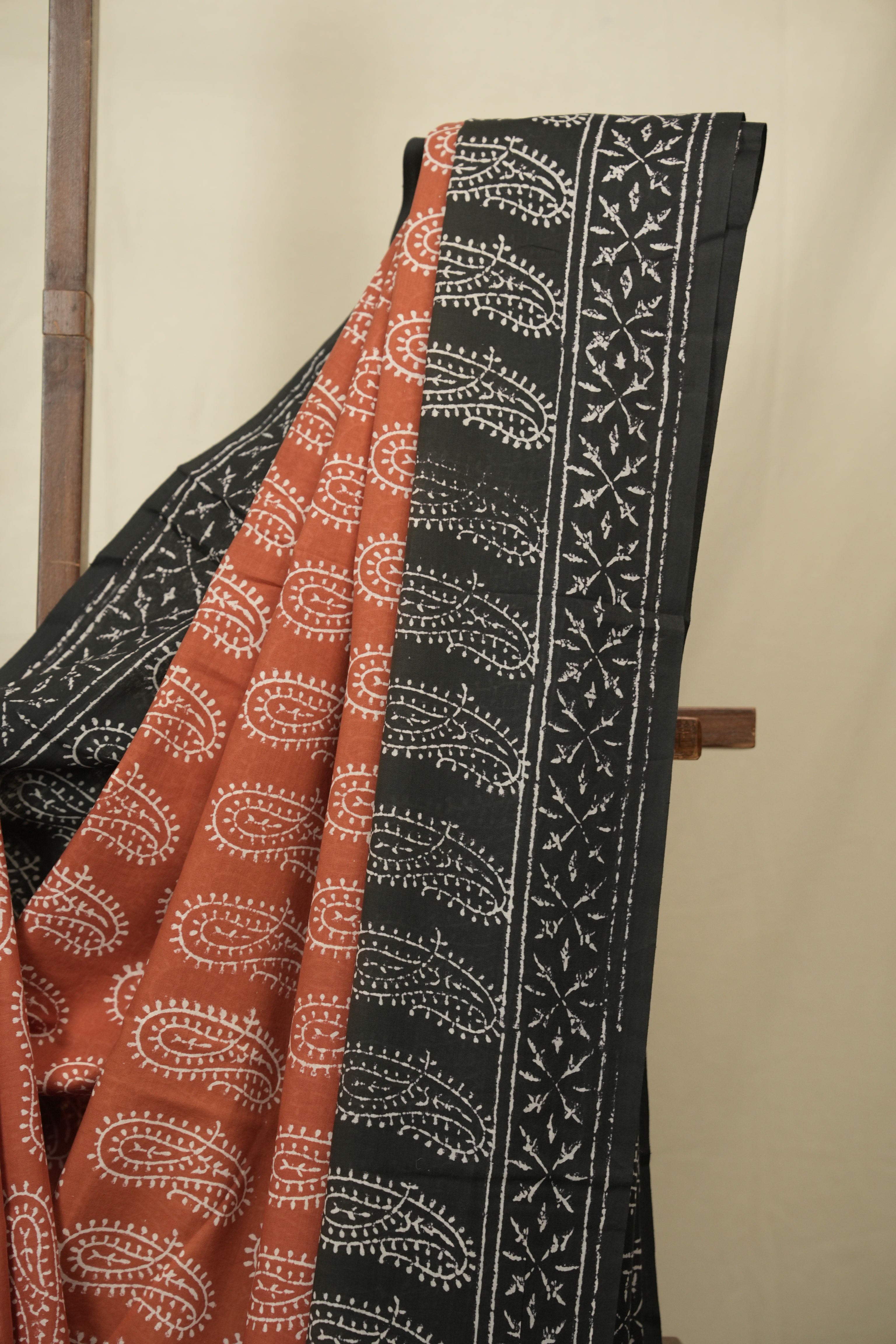 Brick HBP Cotton Saree - SRBCS3458