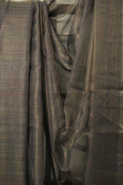 Black-Multicolor Tissue Tussar Silk Saree - SRBMTTSS601