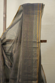 Black-Multicolor Tissue Tussar Silk Saree - SRBMTTSS601