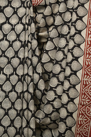Black HBP Cotton Saree - SRBCS3408