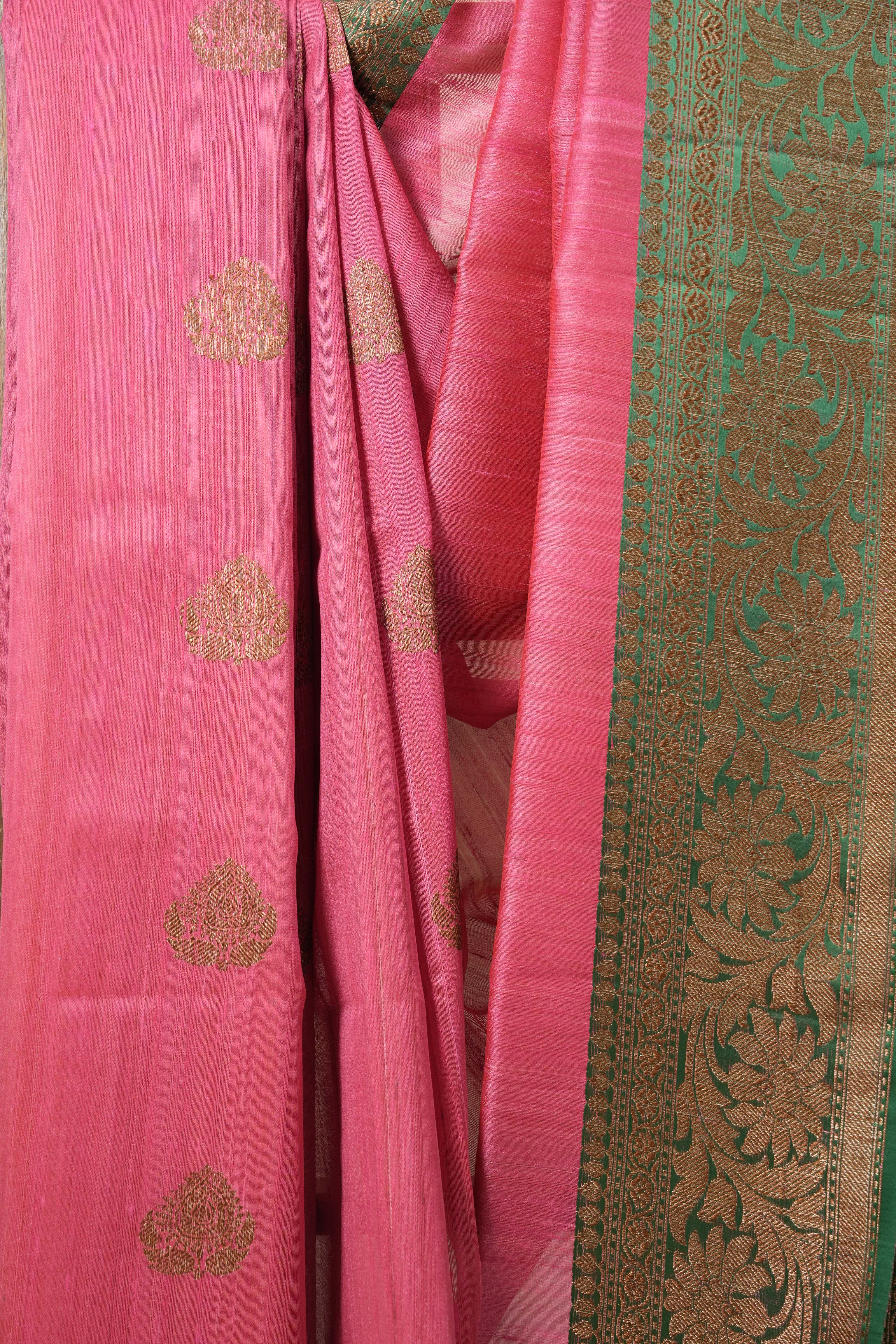 Rani Pink Banarasi Silk Saree - SRRPBSS742