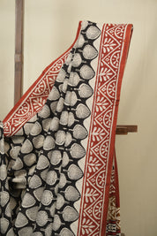 Black HBP Cotton Saree - SRBCS3408
