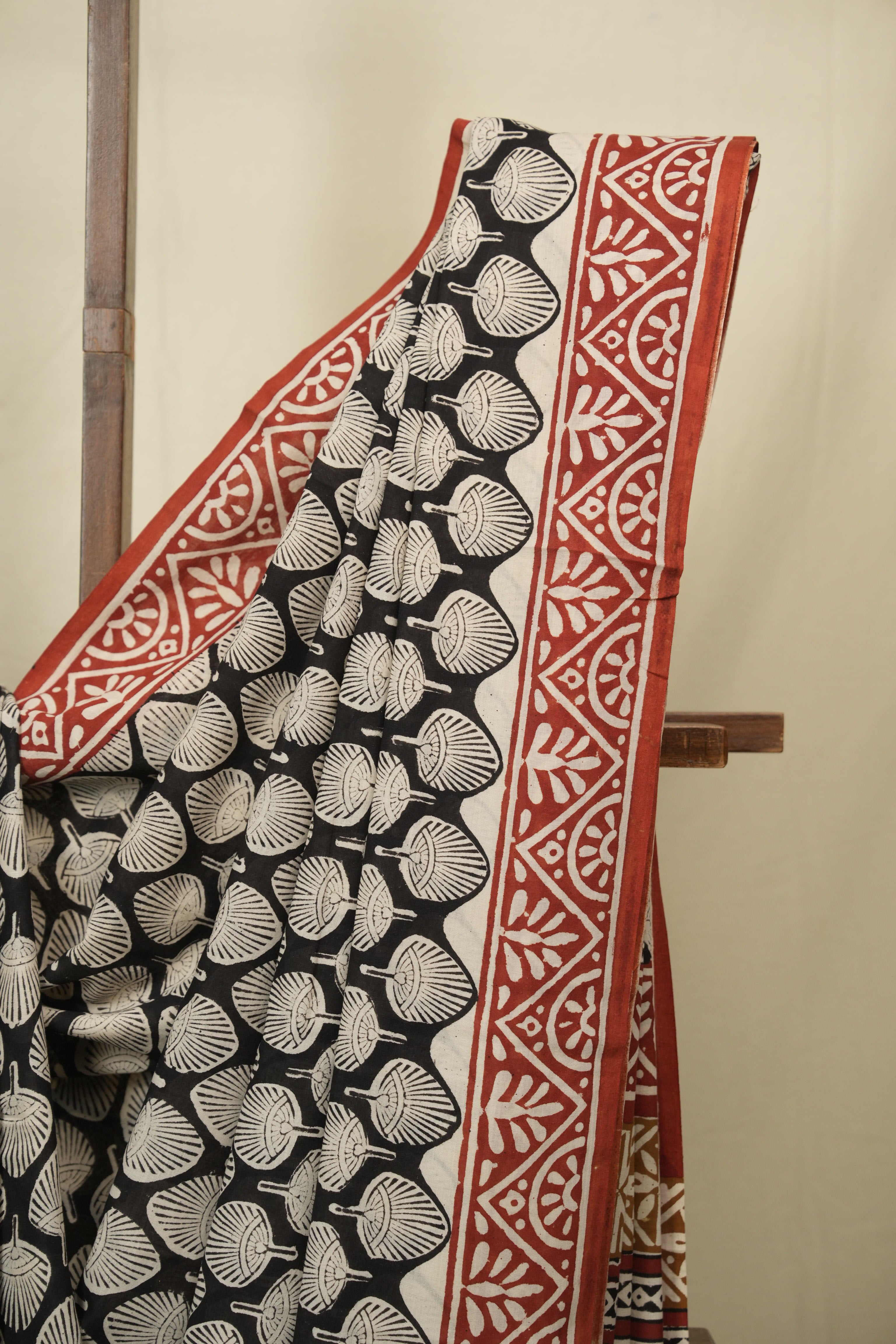 Black HBP Cotton Saree - SRBCS3408