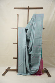 Powder Blue Kanjivaram Silk Saree - SRPBKSS987