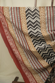Black HBP Cotton Saree - SRBCS3408