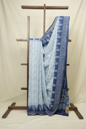 Powder Blue HBP Cotton Saree - SRPBCS3413