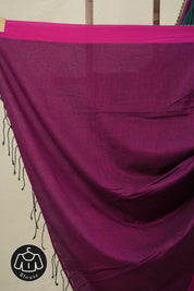 Teal Green Bengal Cotton Saree With Lace - SRTGBCSWL03