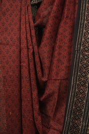 Maroon HBP Cotton Silk Saree With Chanderi Border - SRMCSS1779