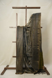 Green-Black Tissue Tussar Silk Saree - SRGBTTSS600