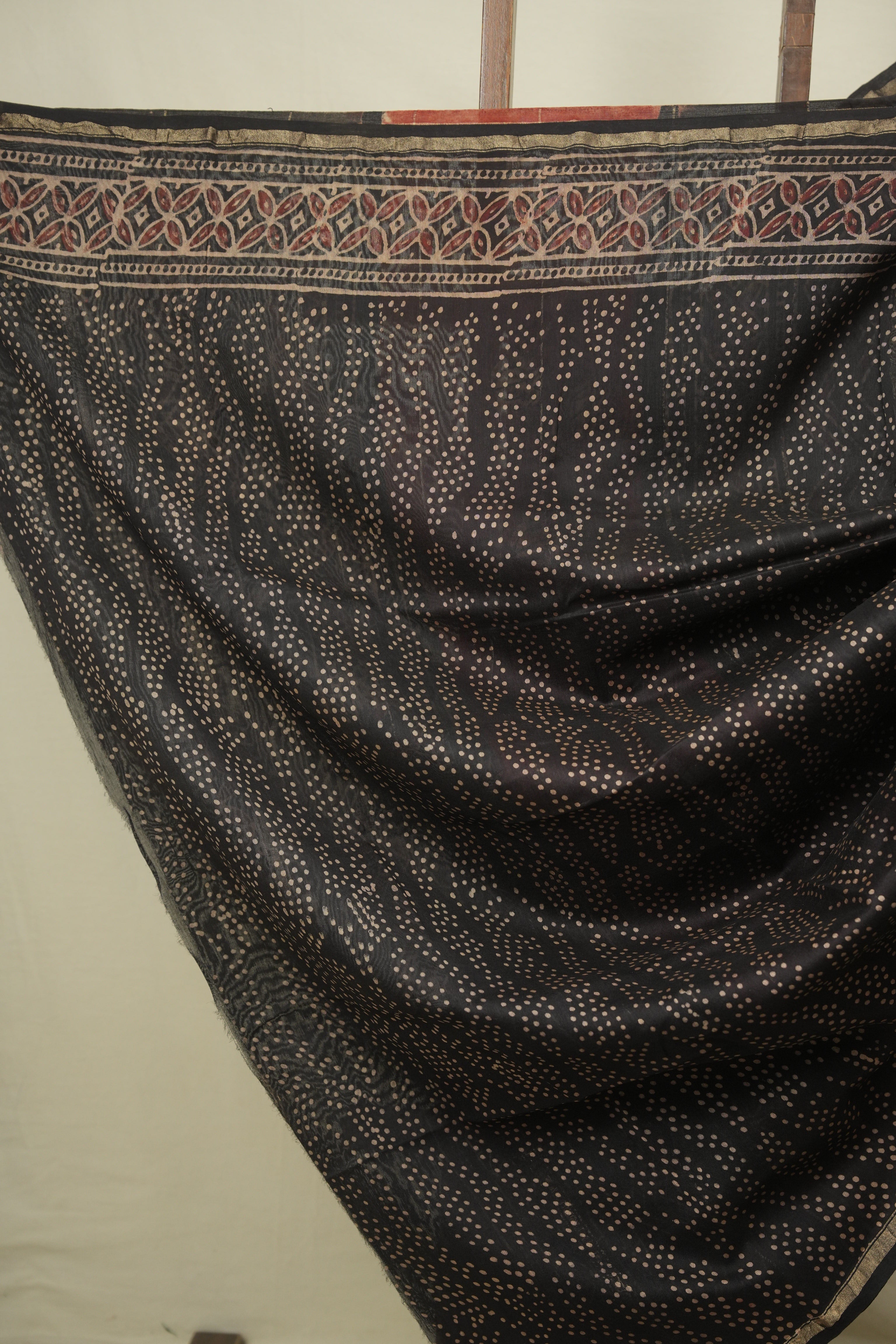 Maroon HBP Cotton Silk Saree With Chanderi Border - SRMCSS1779