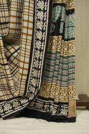 Cream HBP Cotton Saree - SRCCS3414