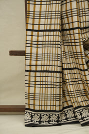 Cream HBP Cotton Saree - SRCCS3414