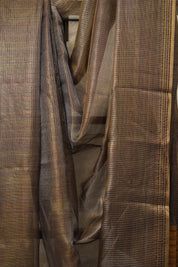 Black-Brown Tissue Tussar Silk Saree - SRBBTTSS599