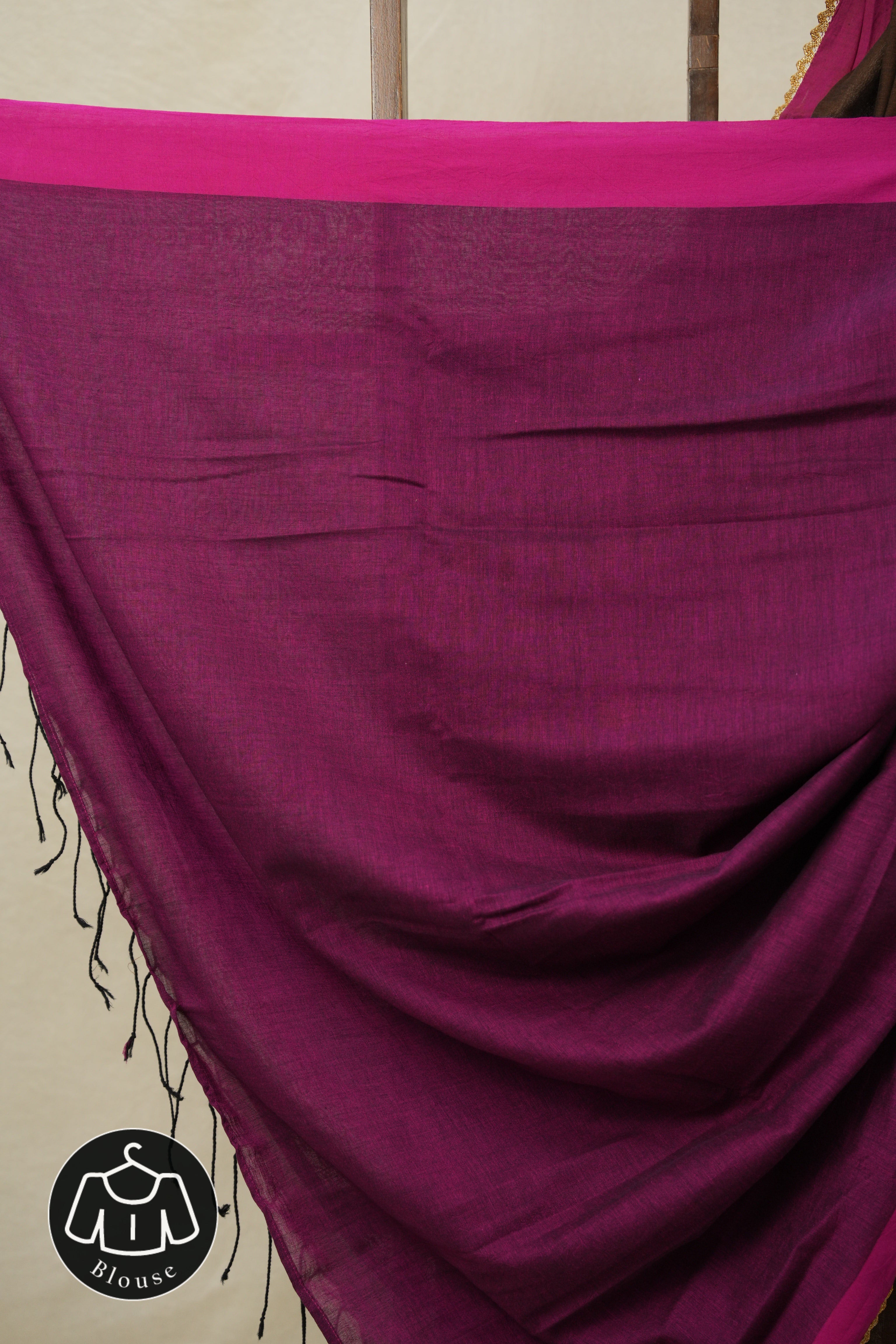 Coffee Brown Bengal Cotton Saree With Lace - SRCBBCSL01