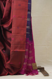 Maroon Kanjivaram Silk Saree - SRMKSS977