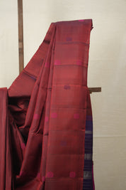 Maroon Kanjivaram Silk Saree - SRMKSS977