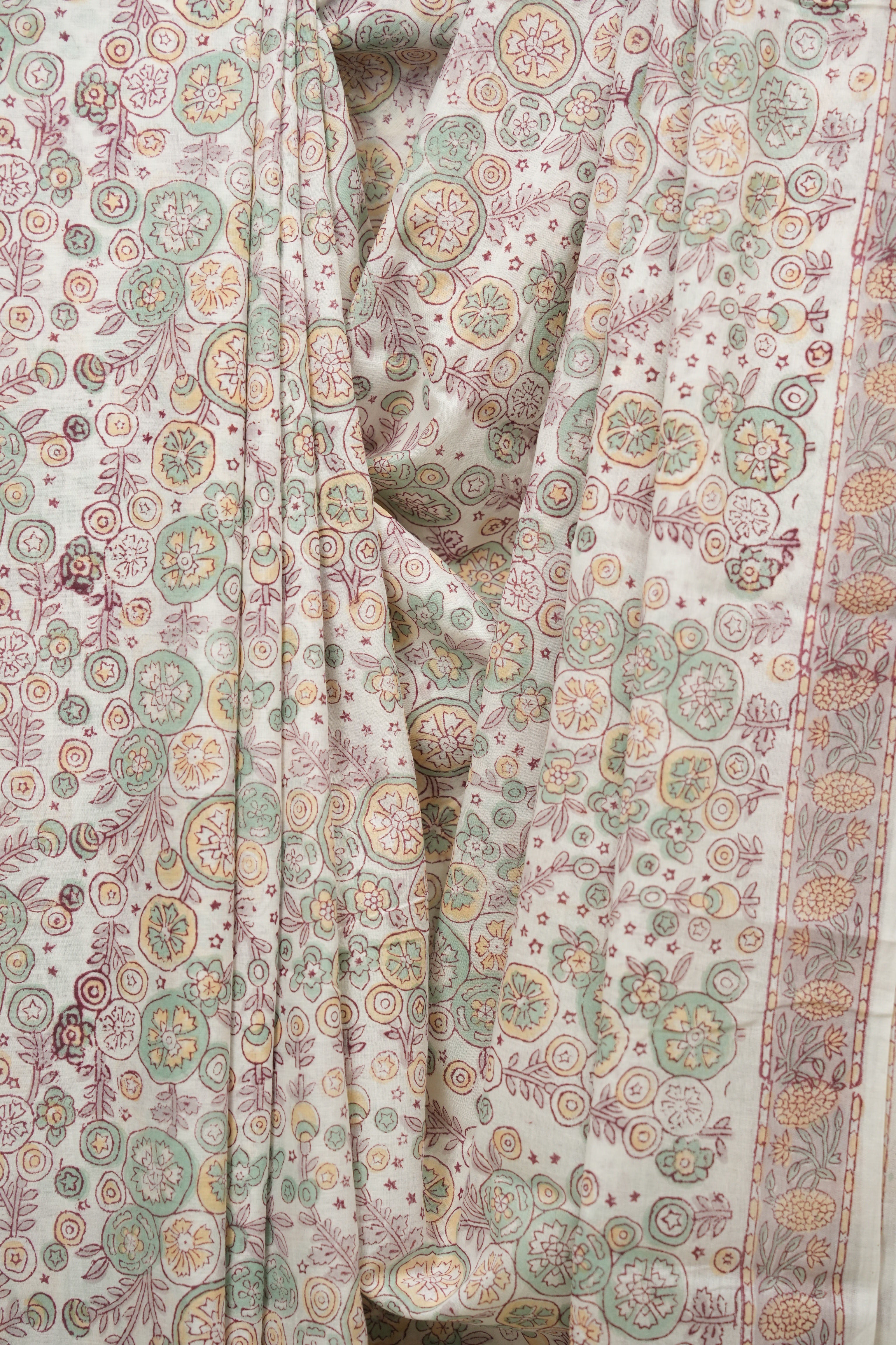 White HBP Cotton Saree - SRWCS3416