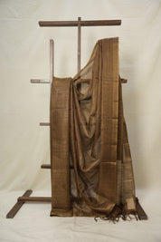 Brown Tissue Tussar Silk Saree - SRBTTSS598