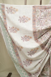 White HBP Cotton Saree - SRWCS3416
