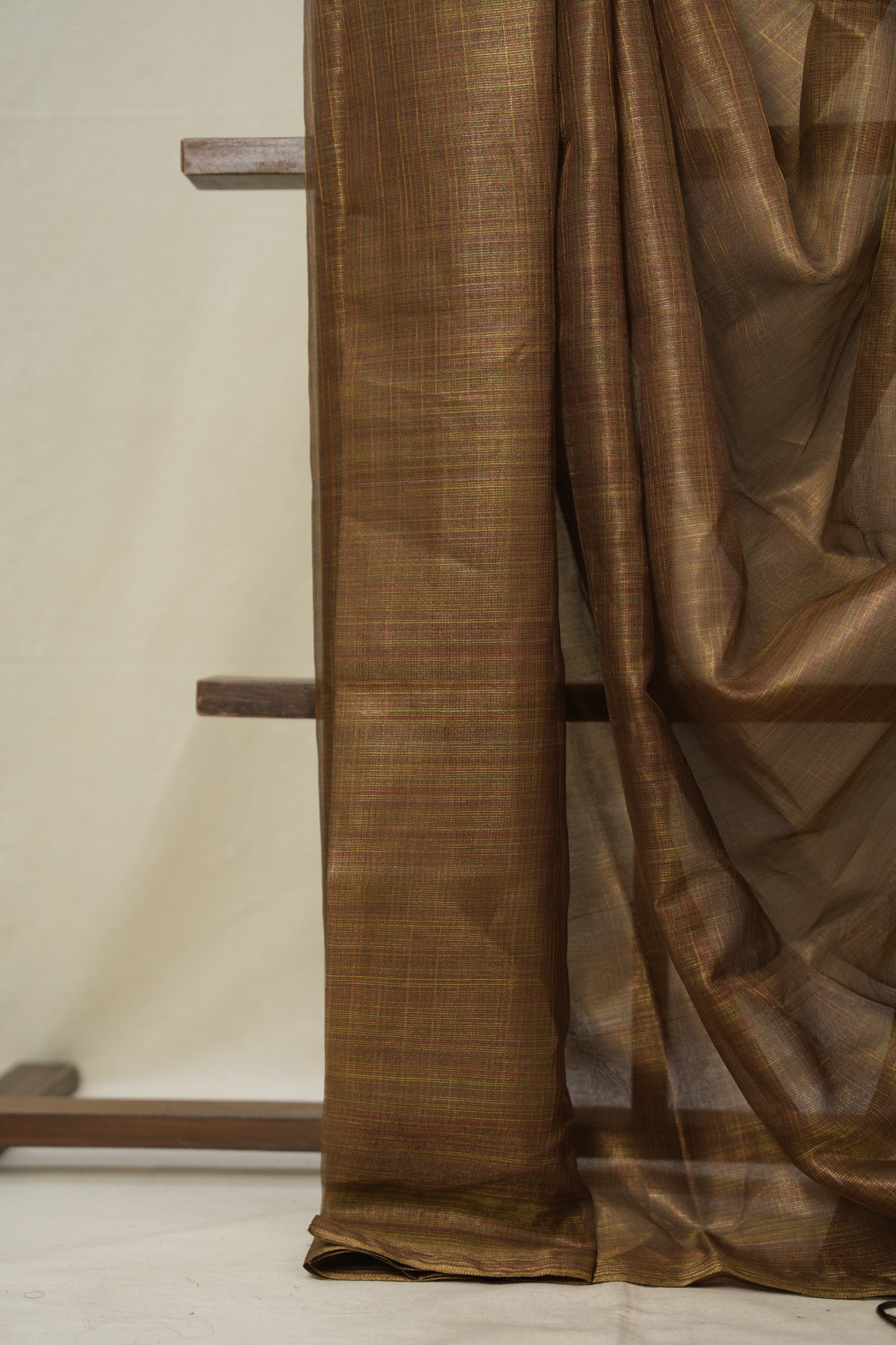 Brown Tissue Tussar Silk Saree - SRBTTSS598