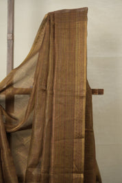 Brown Tissue Tussar Silk Saree - SRBTTSS598