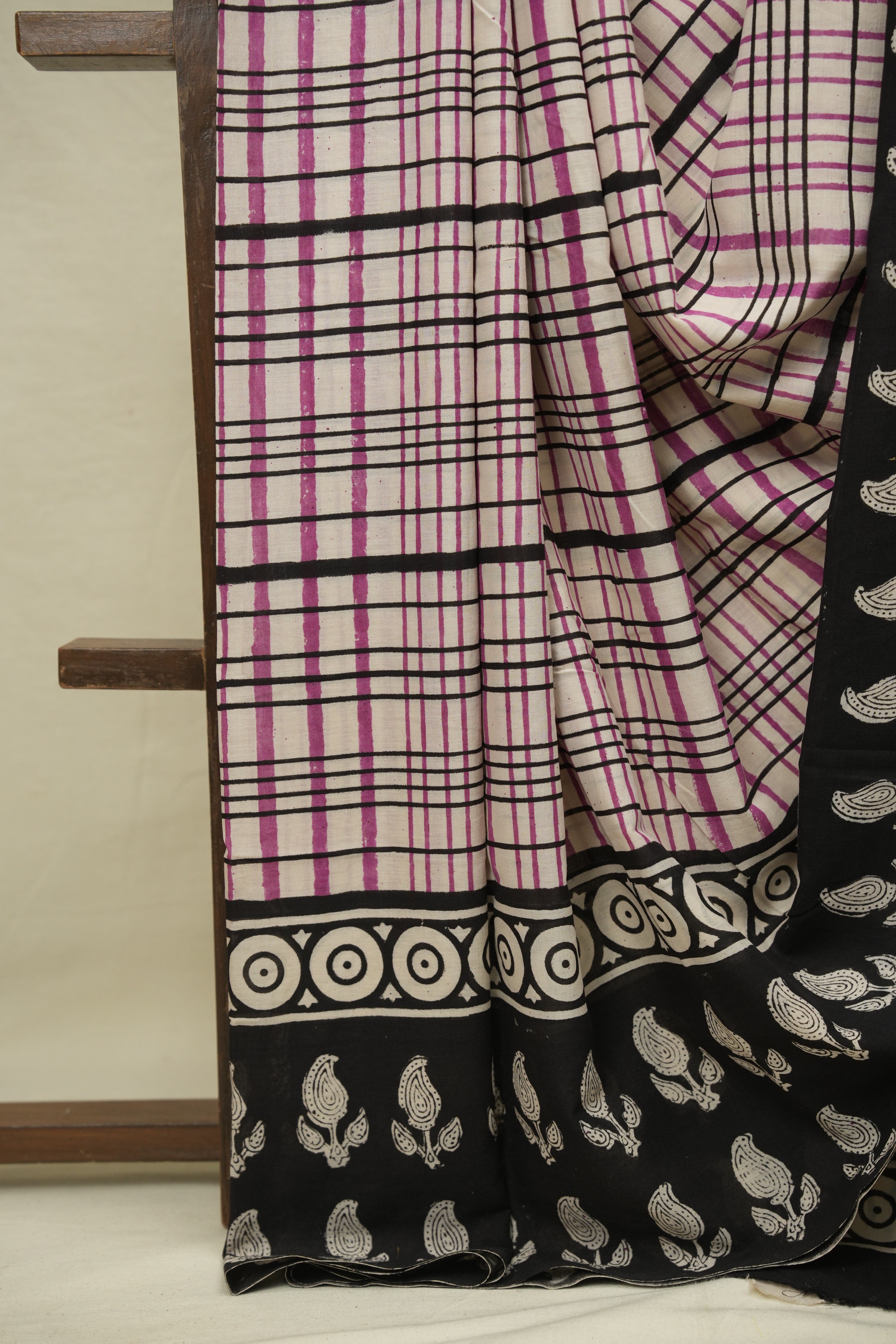 Cream HBP Cotton Saree - SRCCS3417