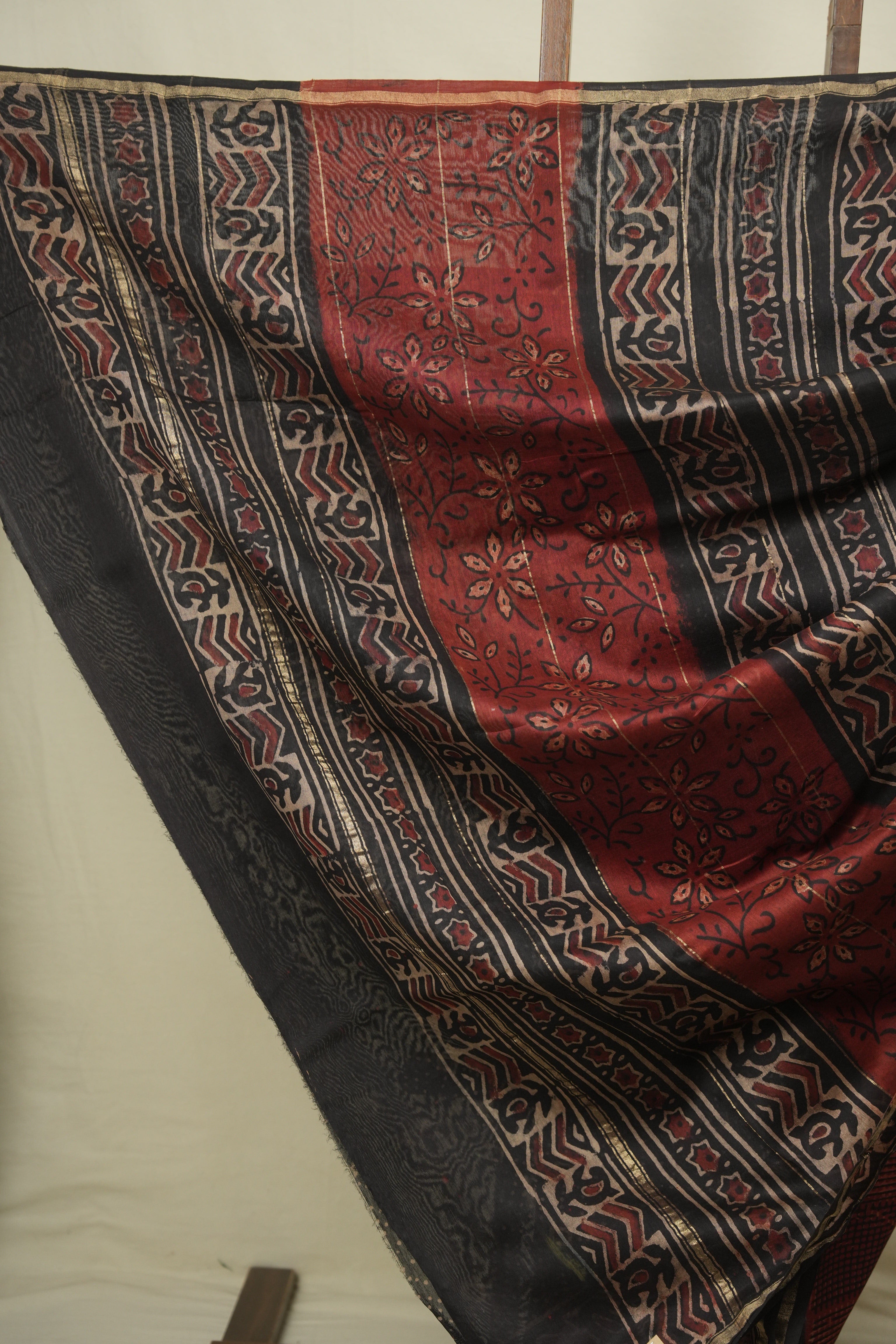Maroon HBP Cotton Silk Saree With Chanderi Border - SRMCSS1781
