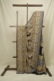 Mustard HBP Cotton Saree - SRMCS3418