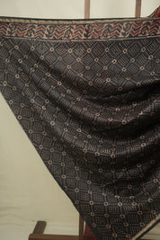 Maroon HBP Cotton Silk Saree With Chanderi Border - SRMCSS1781