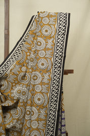 Mustard HBP Cotton Saree - SRMCS3418