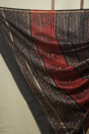 Maroon HBP Cotton Silk Saree With Chanderi Border - SRMCSS1783