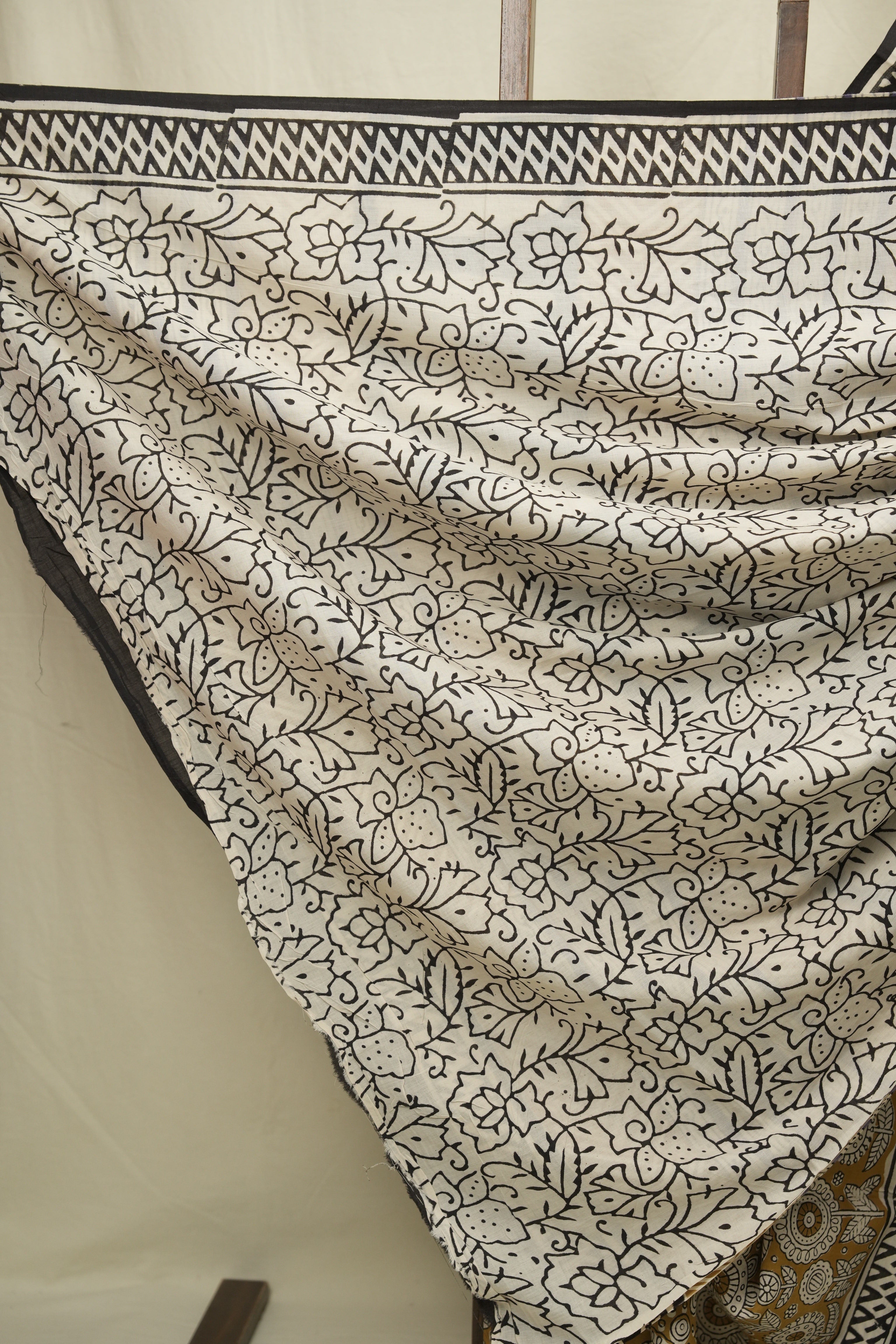Mustard HBP Cotton Saree - SRMCS3418