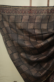 Maroon HBP Cotton Silk Saree With Chanderi Border - SRMCSS1783