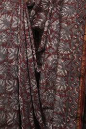 Maroon HBP Cotton Silk Saree With Chanderi Border - SRMCSS1785