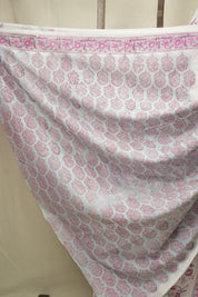 White HBP Cotton Saree - SRWCS3420