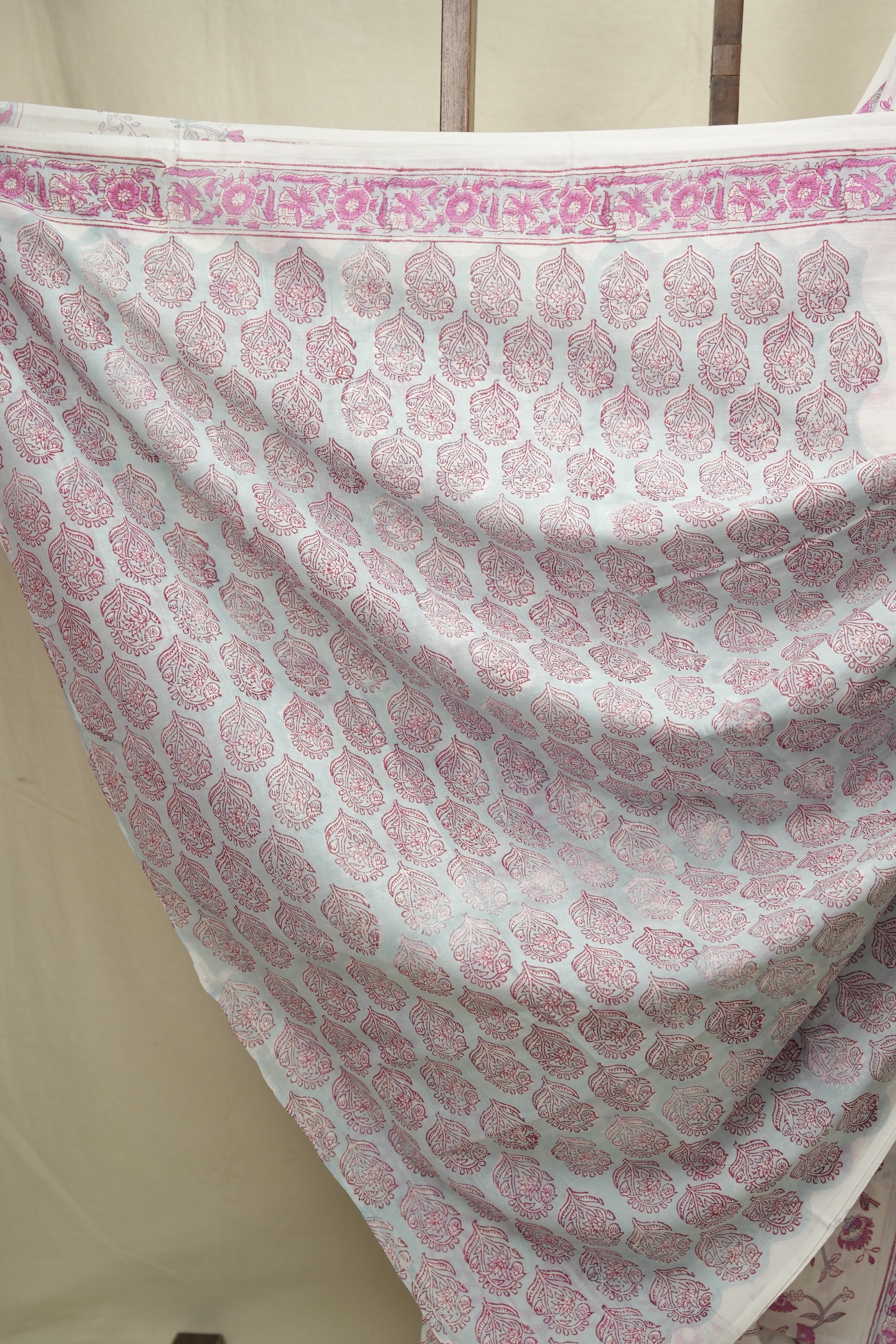 White HBP Cotton Saree - SRWCS3420