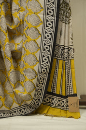 Yellow HBP Cotton Saree - SRYCS3421