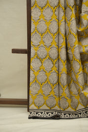 Yellow HBP Cotton Saree - SRYCS3421