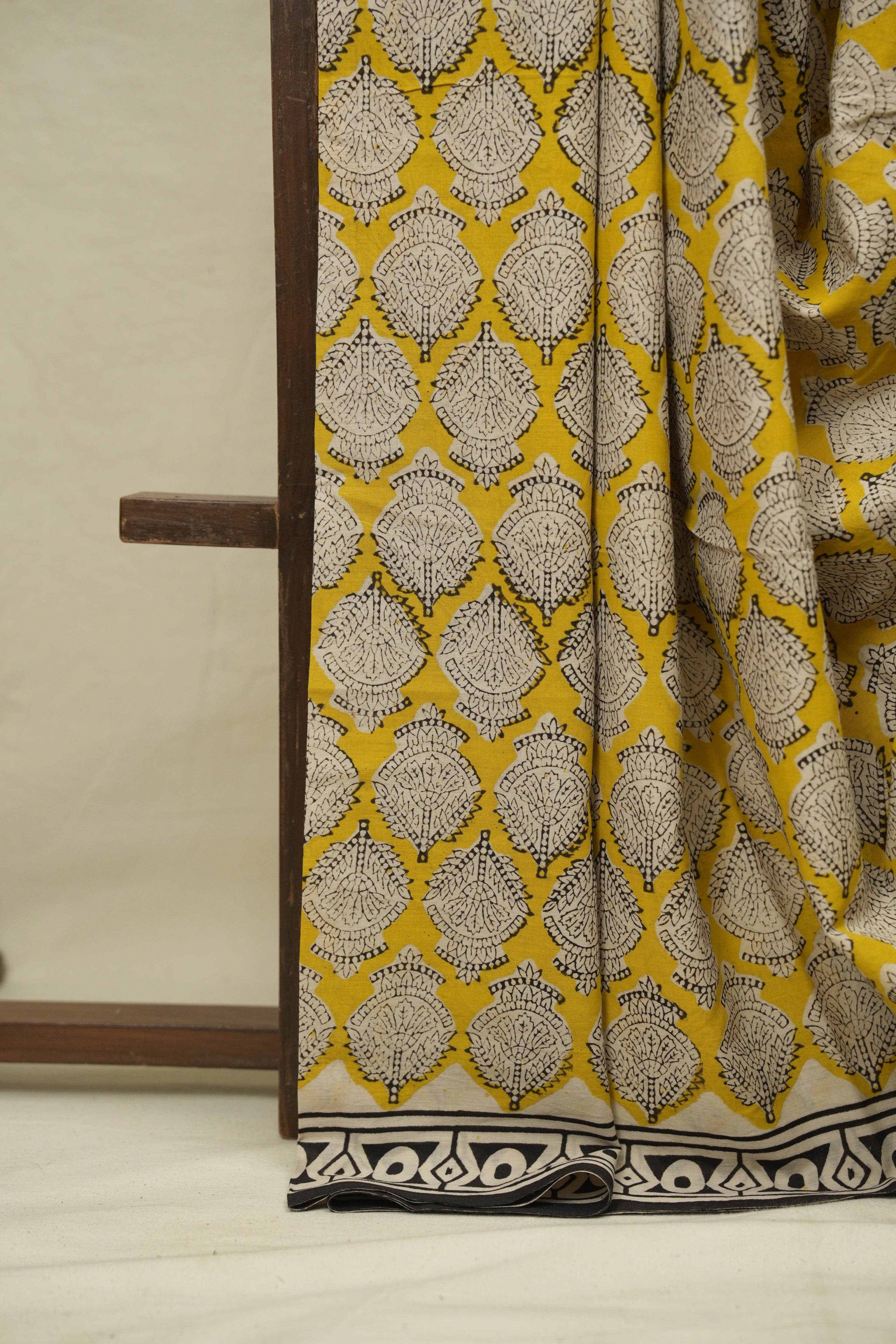 Yellow HBP Cotton Saree - SRYCS3421