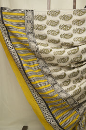 Yellow HBP Cotton Saree - SRYCS3421