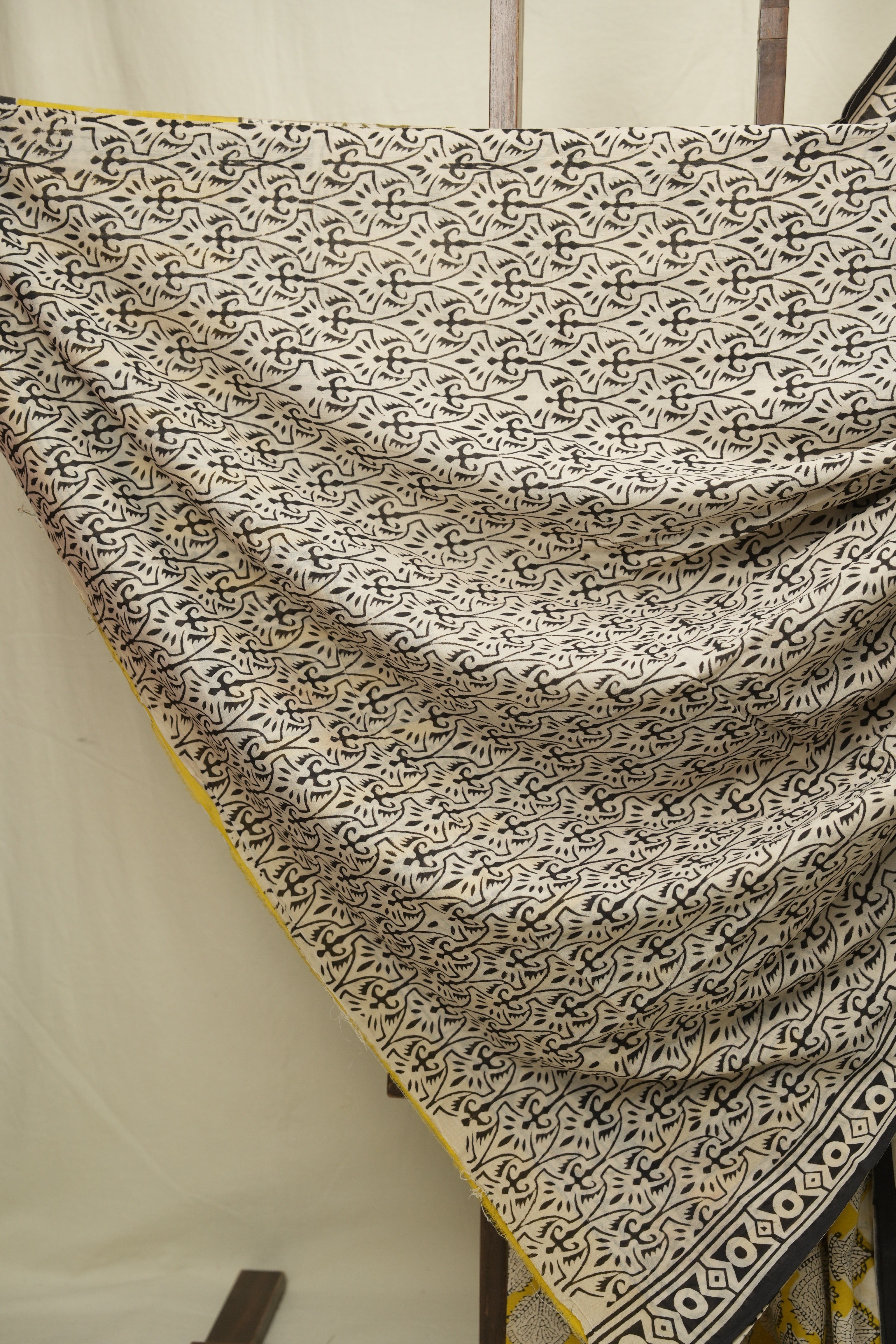 Yellow HBP Cotton Saree - SRYCS3421