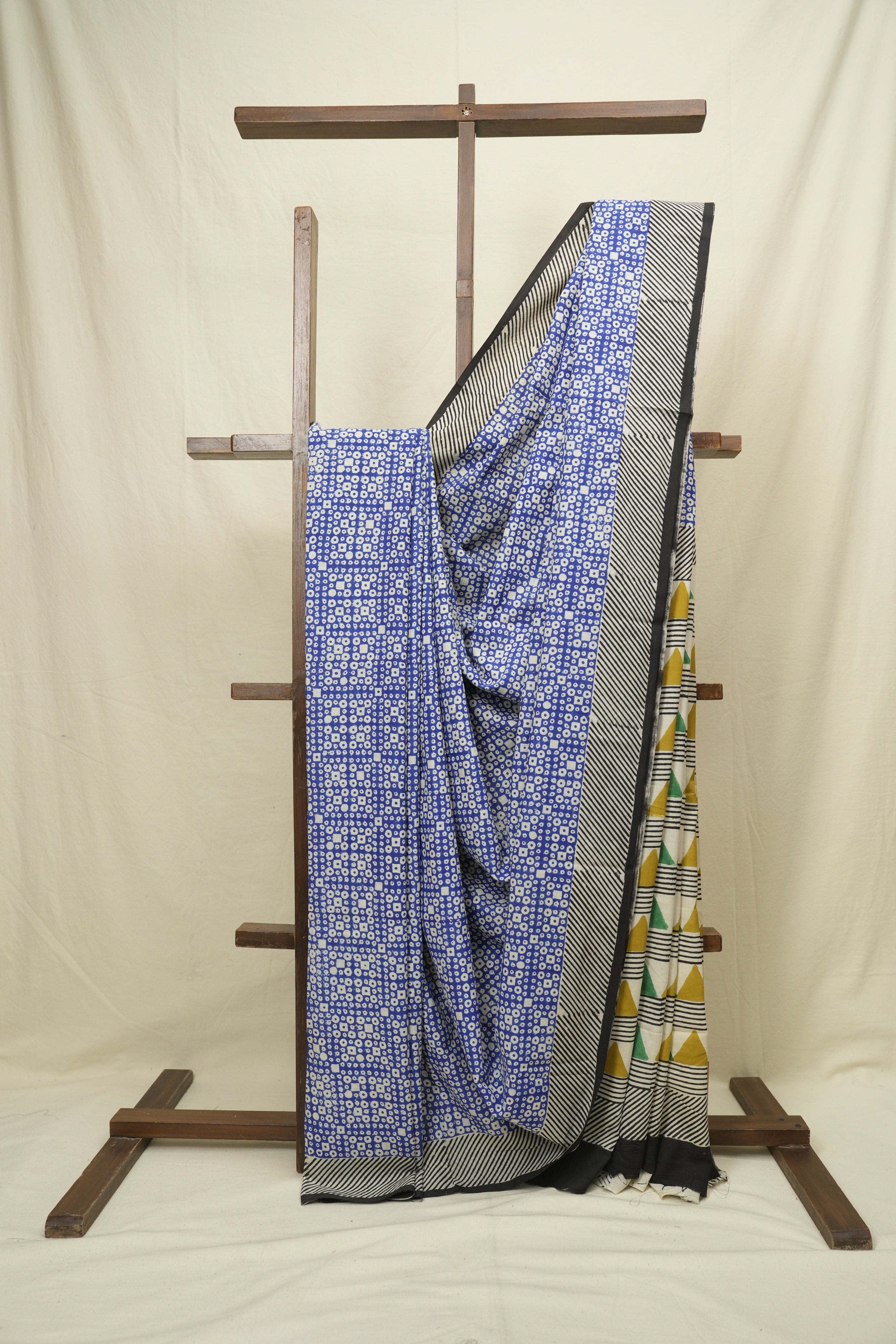 Blue HBP Cotton Saree - SRBCS3422
