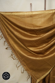 Khaki Brown Tussar Silk Saree - SRKBTSS1725