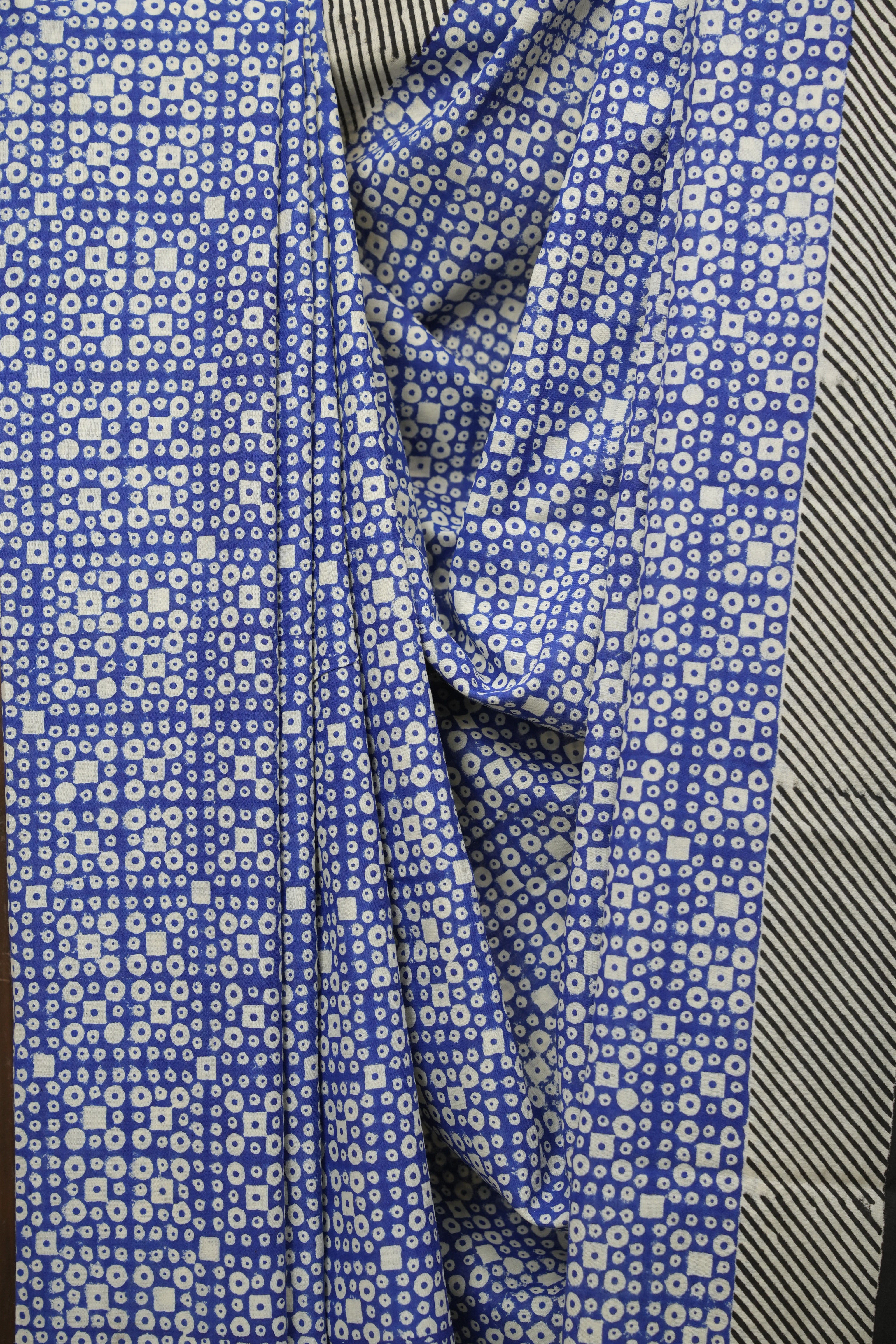 Blue HBP Cotton Saree - SRBCS3422