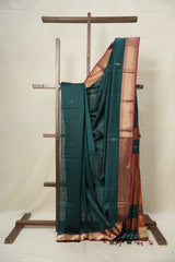 Peacock Green Maheshwari Saree - SRPGMS902