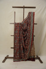Maroon HBP Modal Silk Saree (DEFECT) - SRMMSS96-PI