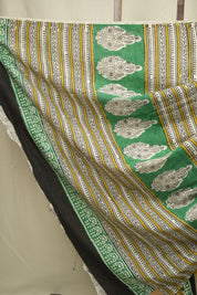 Mustard HBP Cotton Saree - SRMCS3398