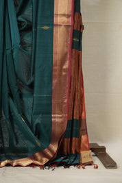 Peacock Green Maheshwari Saree - SRPGMS902